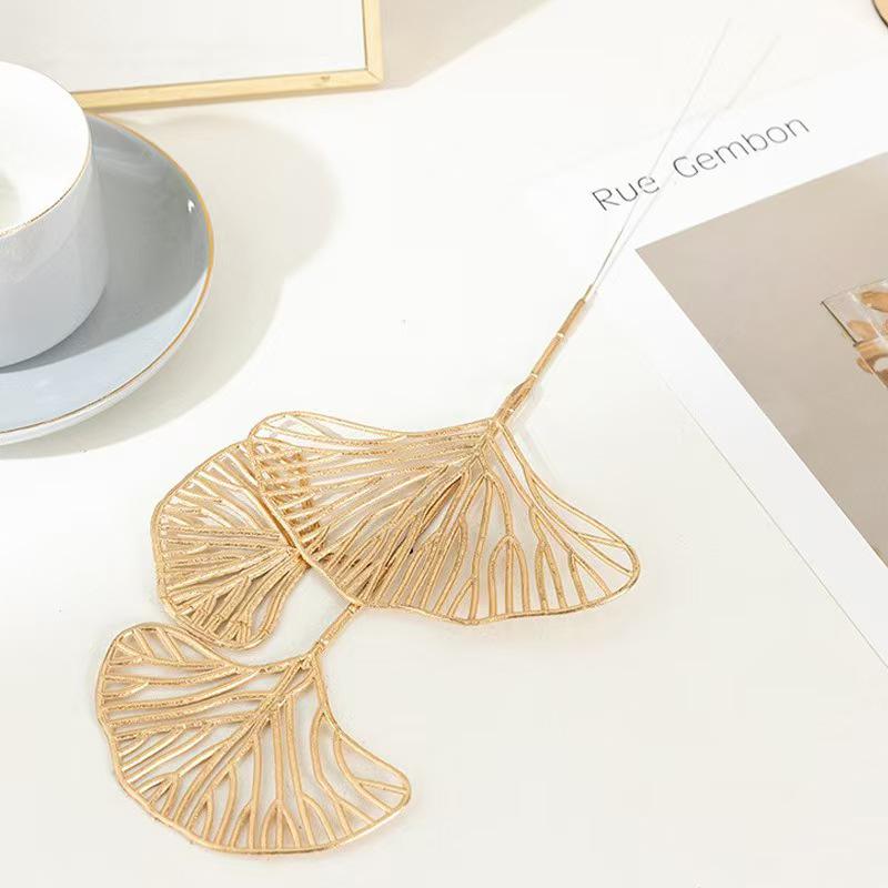 Gold Eucalyptus & Ginkgo Leaves for Wedding, Christmas & New Year Decor