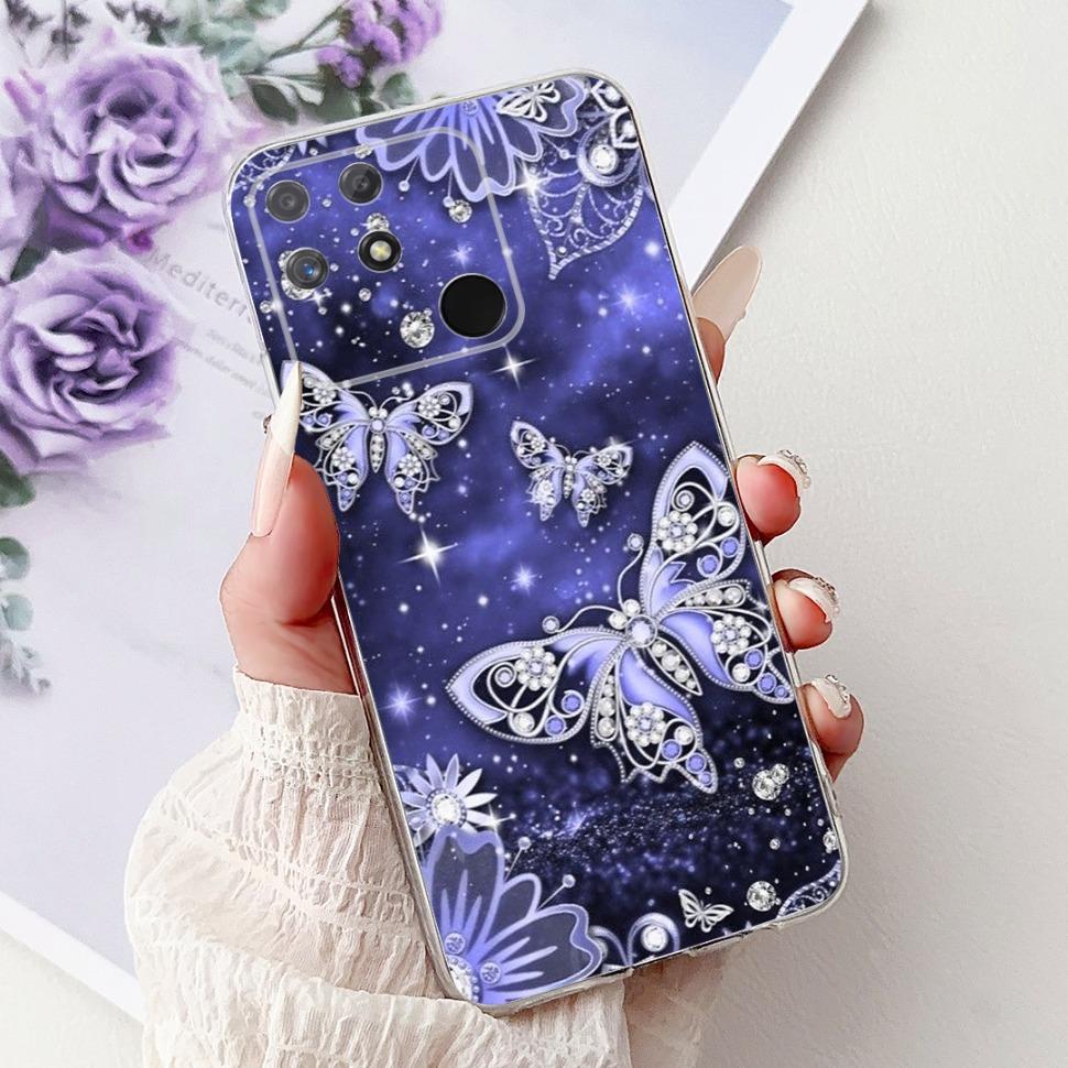 Soft Full RMX3430 Protective Cover For Realme Narzo 50A Casing Cat Pattern For Realme Narzo 50A Narzo50A Silicone Covers Case