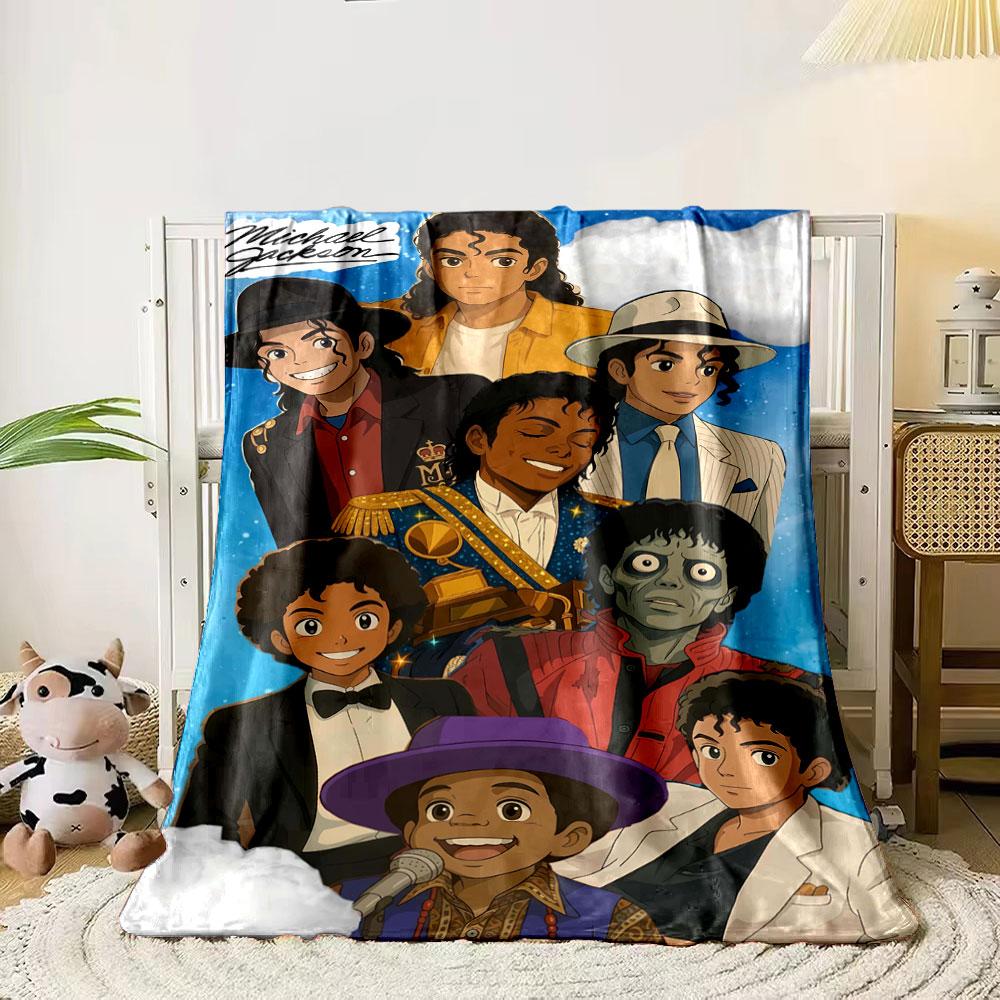 

Stylized figures wearing iconic outfits against a cloudy blue background. for all seasons blanket lunch break throw gift 80cm x 120cm