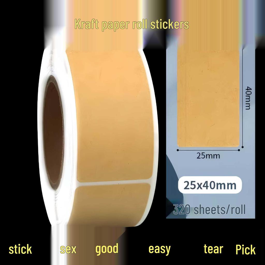 Waterproof Self-Adhesive Name and Memo Roll Stickers for Office Use