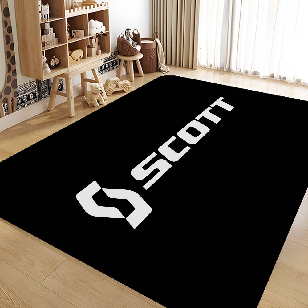 S-ScottS Bike Logo Floor Mat Retro Multiple Choice Living Room Kitchen Rug Non-Slip Modern Home Decor