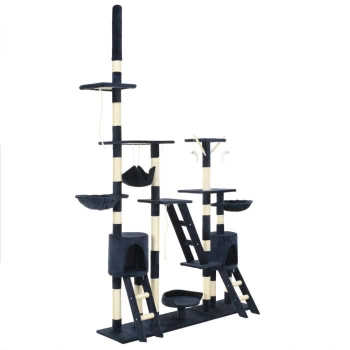 VidaXL Arbre à chat avec griffoirs en sisal 230-250 cm Bleu