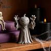 Pumpkin Devil Desk Accessory 3D Printed Man Figurine, Halloween Spooky Zombie Compact Collectible Ornament for Home Office Shelf Decor Statue
