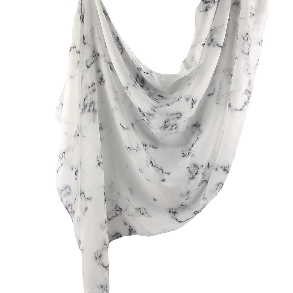 "Hot Sale Watercolor Tie-Dye Cotton Arabic Satin and Polyester Long Turkish Headscarf"