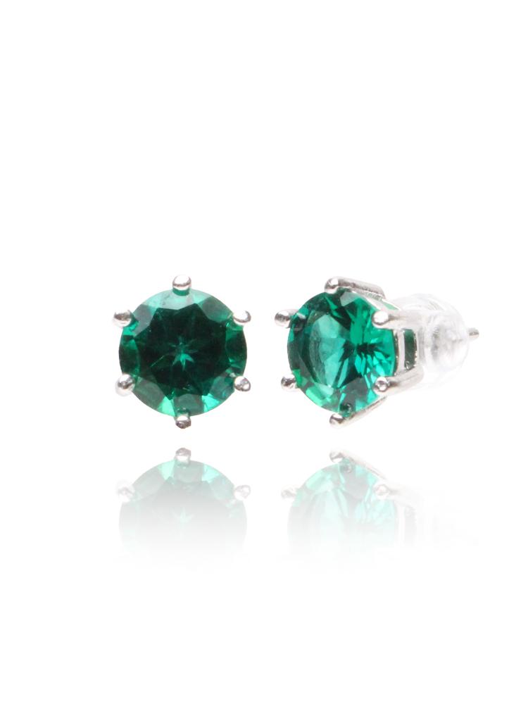 Bien Vetu Lab-Grown Emerald Earrings 0.5, 1 Carat Simple 206