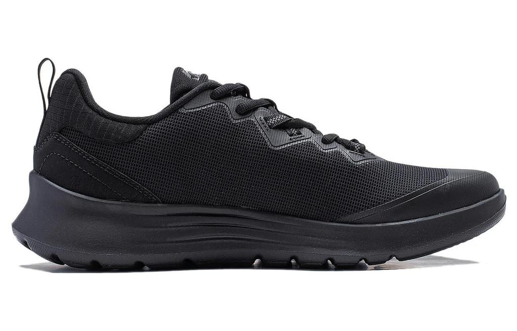 Li Ning Light Feather Comfortable Textile, TPU Slip Resistant Abrasion Resistant Low Top Running Shoes Men's Black ARST065-1