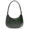 Tory Burch Robinson Logo Magnetic Closure Embossed Leather Crescent Bag Women handbags Dark-Green 158509-300