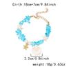 Rinhoo Imitation Pearl Shell Pendant Bracelet for Women Starfish Crushed Stone Charm Bracelet Summer Beach Jewelry