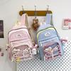 Schoolbag Cute Lace Transparent Baby Bag New Pain Bag Junior High School Large Capacity Backpack College Student Travel Leisure Backpack