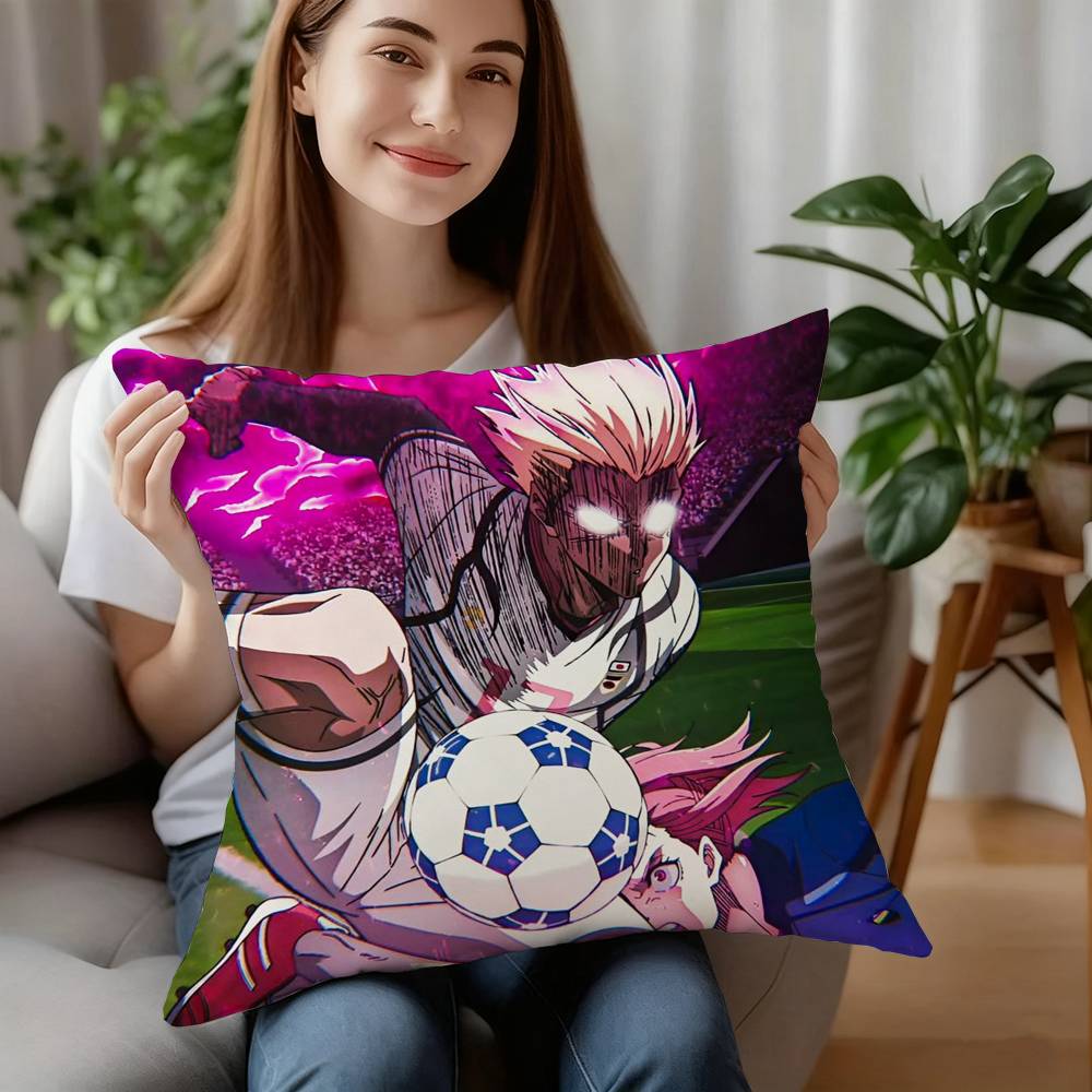 BLUE LOCK Shidou Ryuusei Pillow Case Plush Fabric Soft Pillowcase Double Sided Print Cushion Cover Household Gifts