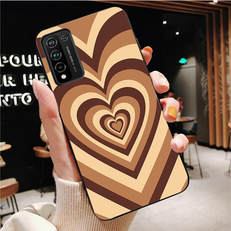 Fashion Latte Love Coffee Heart Phone Case for Huawei Honor 50 10X Lite 20 7A 7C 8X 9X Pro 9A 8A 8S 9S 10i 20S 20lite 7X 10 Lite