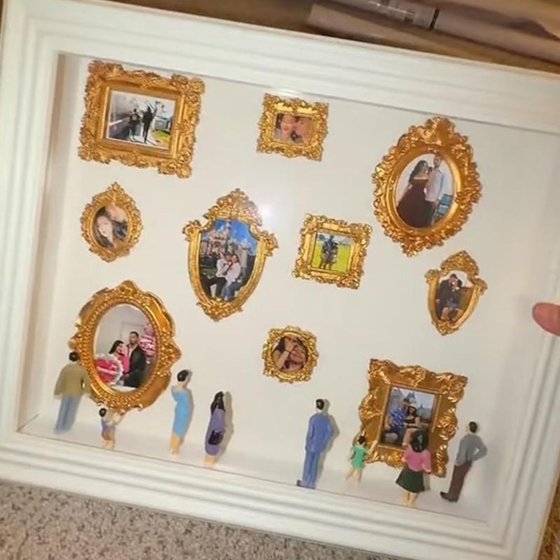 Gør-det-selv Mini Museum Silhuetæske – Fejr Dine Unikke Minder Med Stil, Personlig Gør-det-selv Foto Familie Hukommelse Displayæske Ramme