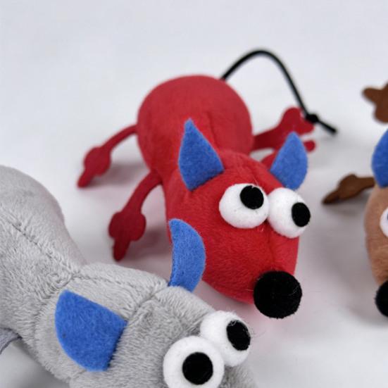Plush Catnip Mice Toy Realistic Mouse Shaped Cat Bite Toy Interactive Stuffed Small Rat Toy for Kitten Indoor Cats