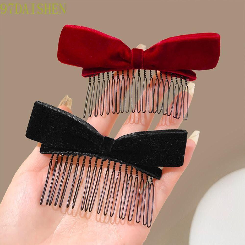Bang Comb Sweet Hair Pin Styling Tools Broken Hairpin Retro Bowknot Hair Clip