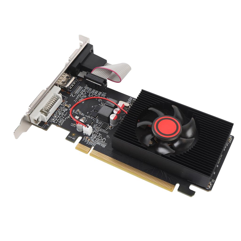 1GB DDR3 64 Bit Gaming Graphics Card PCIe 2.0 16X Video Card for Computer PCs with HD Multimedia Interface VGA DVI Port