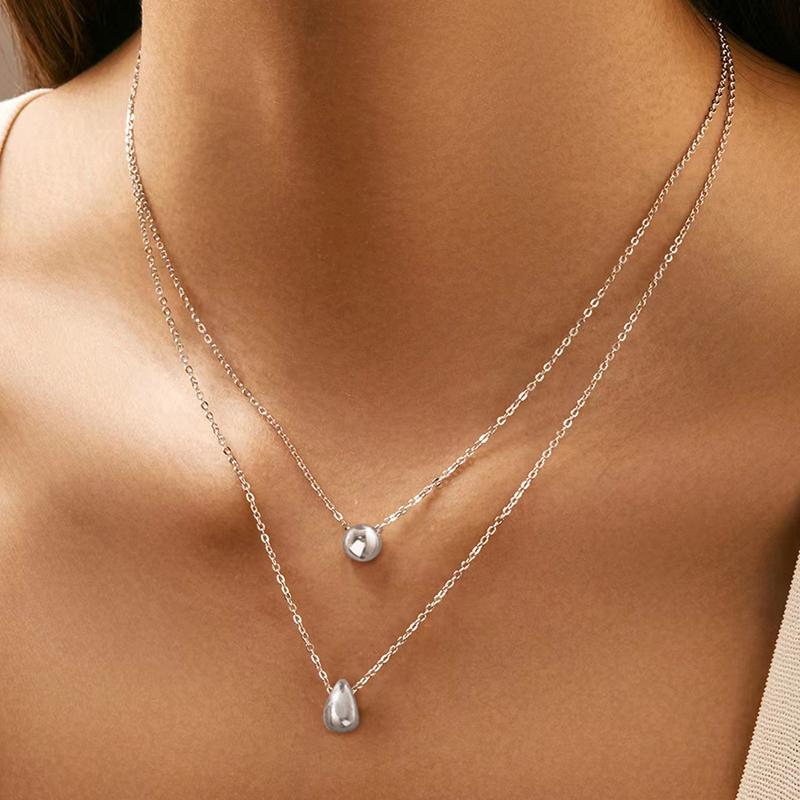 Moderne Edelstahl-Kreuz-Anhänger-Halskette für Damen Einfache Metall-Geometrische Kette Schlüsselbein-Kette Party-Schmuck Geschenk 2025