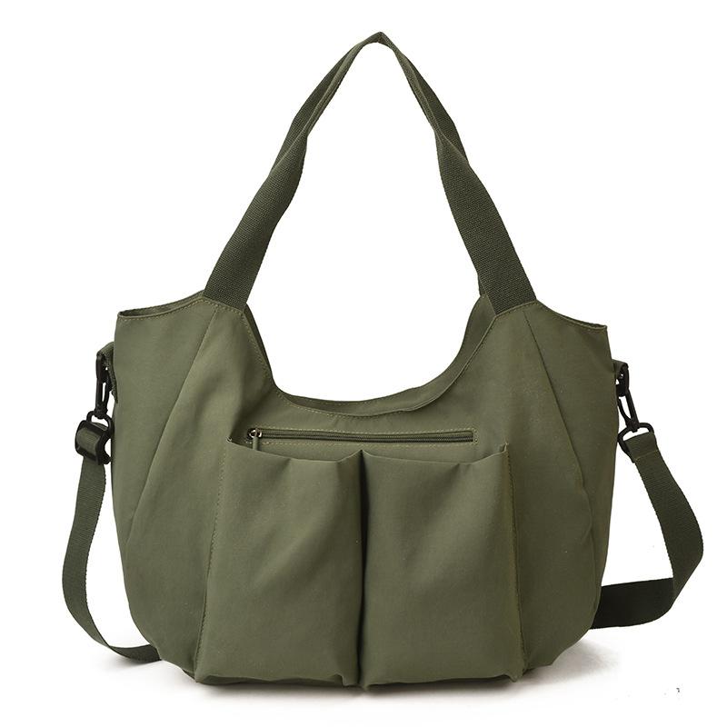 New Ins Style Summer Casual Lazy Shoulder Messenger Tote Bag Versatile Simple Pocket Large Capacity Cloth Bag