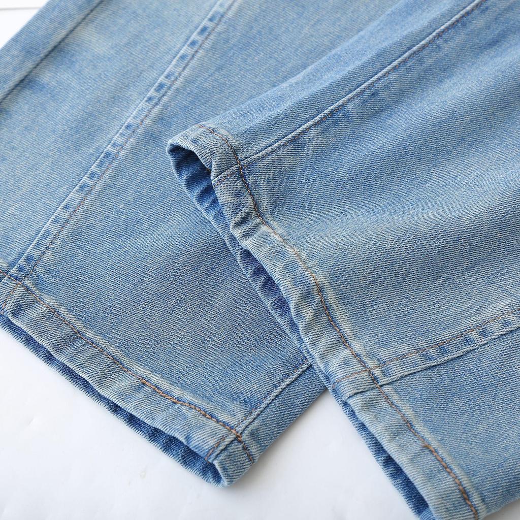 2026 Plus Size High Waist Banana Leg Slimming Jeans - Versatile Elastic Waist Elegant Long Pants for Spring/Summer