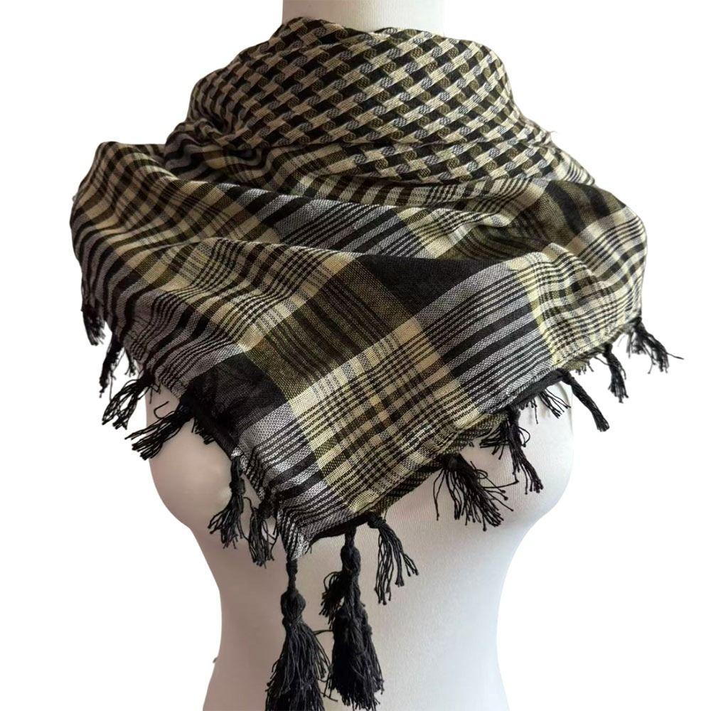 with Tassel Arab Shemagh Wrap Style Headscarf Arabic Scarf Head Neck Scarf Costume Events