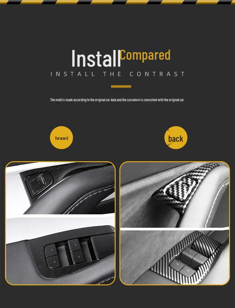 Tesla Model 3/Y Window Lift Switch Frame & Door Button Cover Accessories