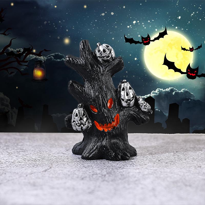 Micro Landscape Halloween DIY Ornaments Accessories Tree Ghost Pumpkin Tree Decorative Resin Accessories