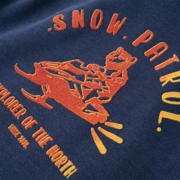 Sweatshirt à capuche pour enfants mélange bleu marine et orange 92/104/116/128/140