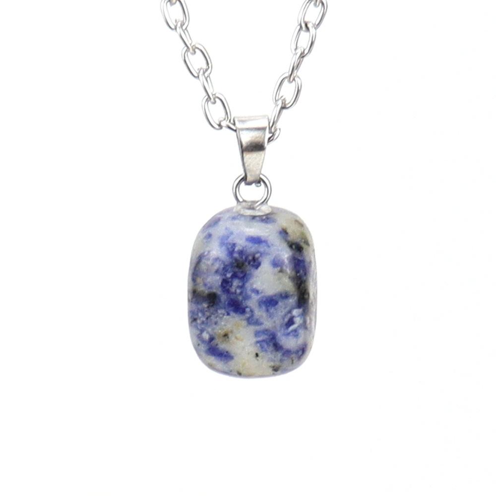 Natural Crystal Natural Stone Tiger Stone Irregular Shape Small Pendant Necklace N627