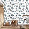 Wallpaper Machines on a light background for the living room and bedroom 50x1000