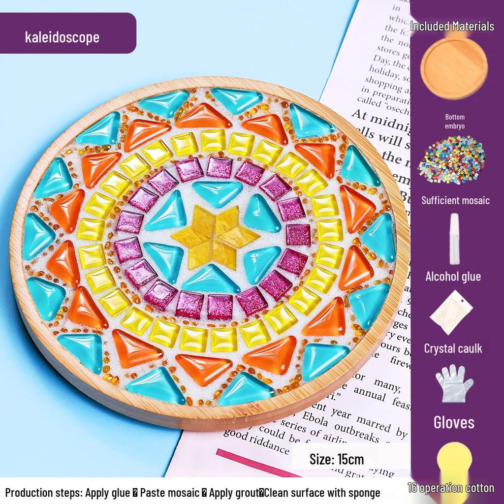 DIY Mosaic Coaster Craft Kit for Kids - Patchwork Creative Art