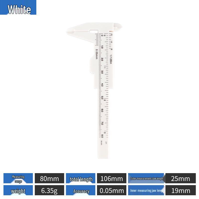 Plastic Vernier Caliper for Eyebrow Shaping and Microblading (80/150mm)