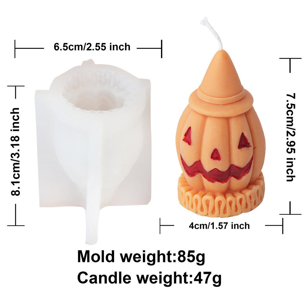 Halloween Gestapelte Kürbis Kerzenform DIY Handgemacht Böser Kürbis Totenkopf Pflanze Harz Gipsform Handwerk Party Dekoration