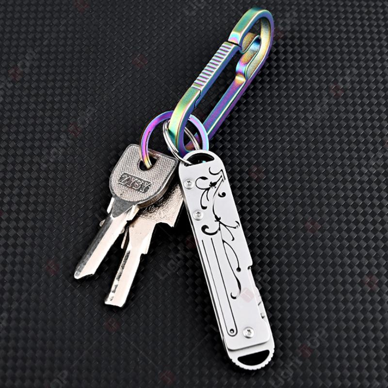 Stainless Steel Mini Pocket Knife Floral Pattern Handle Open Scalpel Knife Replaceable Blades Multifunctional Kitchen Knives