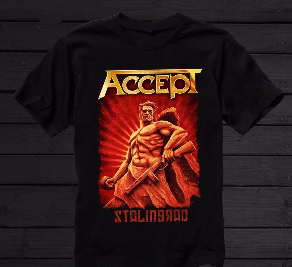 New Hot Accept Band  Black Men S_234XL D546 Unisex T-Shirt Graphic Tee XXXXL