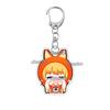 Q Version Anime Acrylic Agatsuma Zenitsu Tsuyuri Kanawo Kochou Tanjiro Nezuko Cartoon Kawaii Keychain Pendant Decor Fans Gifts