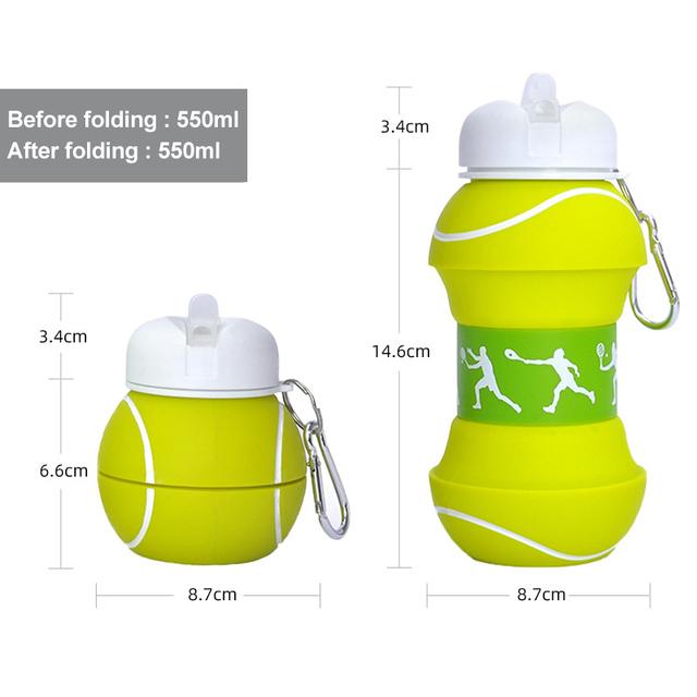Outdoor Sport Silikon Faltbar Kreativ Tragbar Fallfest Auslaufsicher Fußball Basketball Ball Kinder Schüler Wasserflasche Becher