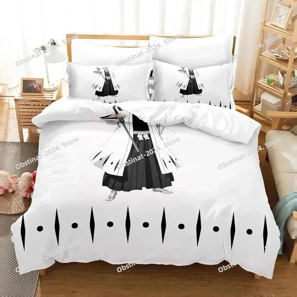 Anime Bleach Urahara Kisuke Ložní souprava Povlak na přikrývku Ložní sada Povlak na přikrývku Povlak na polštář Přikrývka King Queen Size Chlapci Dospělí Ložní prádlo