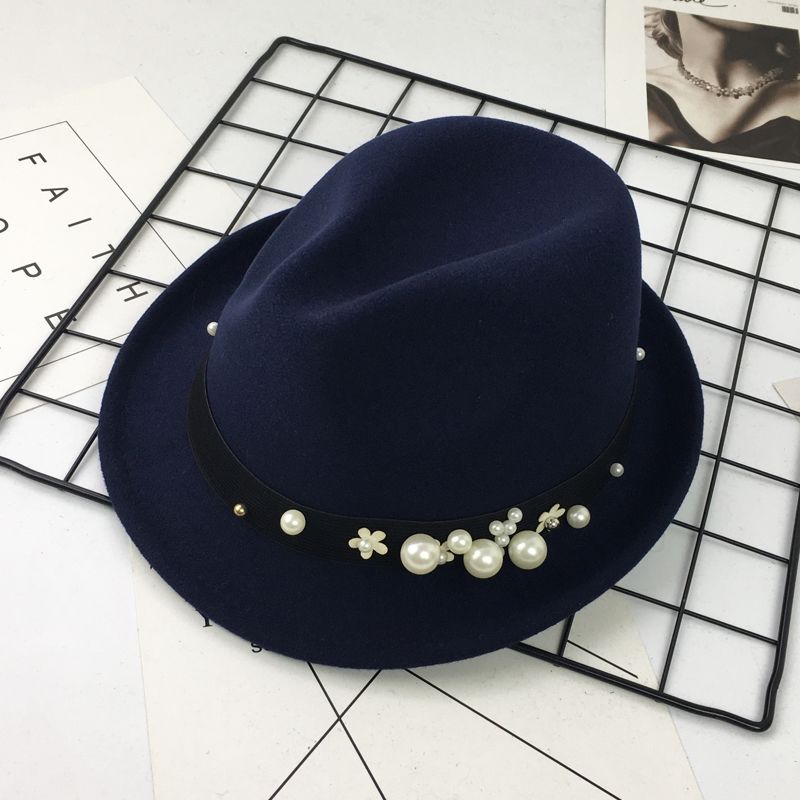 Chain Decor Fedora Hat for Men Women Korean Style British Retro Bowler Hat for Daily Casual Wear Stage Performance
