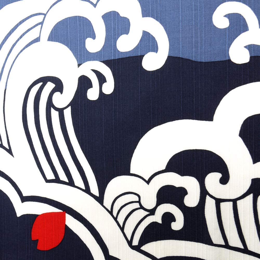 Hama pattern large cloth Fuji and large waves (furoshiki 90cm) Mt.