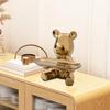 Bear Statue Piggy Bank Modern Sculpture for Holidays Desktop Home Silver