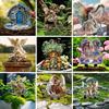 Fairy Tale Garden Stake 2D Flat Acrylic Decorative Stake Weatherproof Goddess Fairy Decoration with Stake for Home Patio Outdoor Decoration