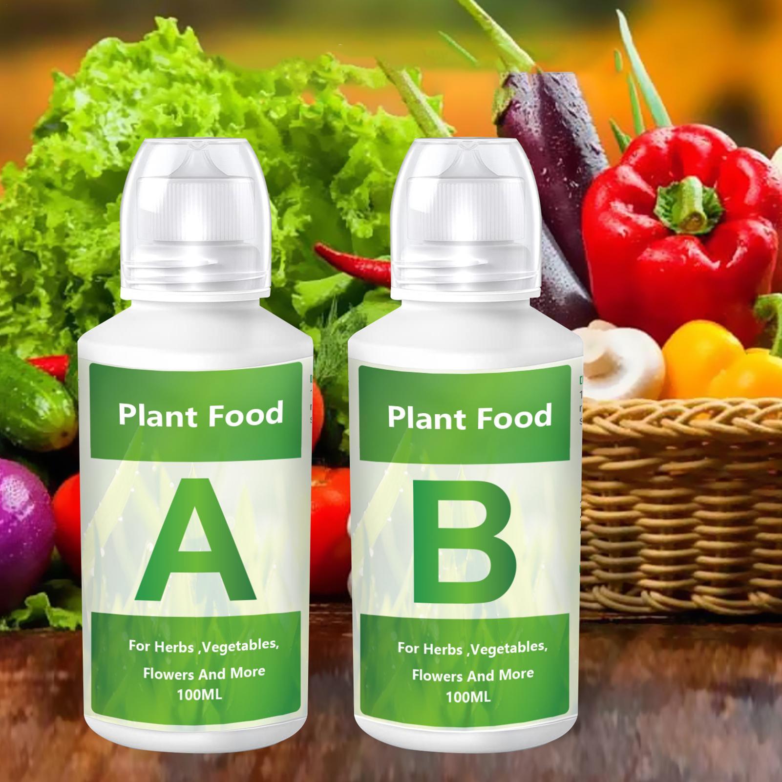 Hydroponic Nutrients Fertilizer A and B Solution Set Hydroponic Garden Plant Food Plant Fertilizer Flowers Vegetables Nutrients 2pcs