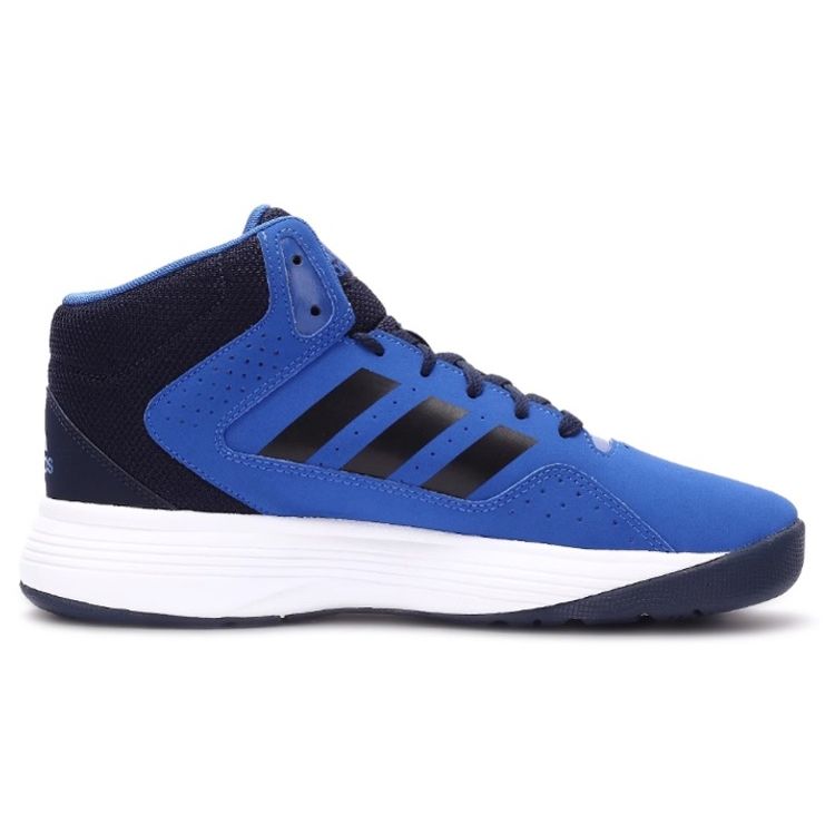 Adidas Cloudfoam Ilation Round Toe Lace-Up Non-Slip Durable Mid-Top Basketball Shoes Unisex Sneakers Blue AQ1558