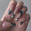 Tinte Kontrastfarbe Tragen Nagel Wellen Nagelkunst Linie Nagelpflaster Nagelpflaster Abnehmbar, Nagelpflaster Nagelkunstpflaster