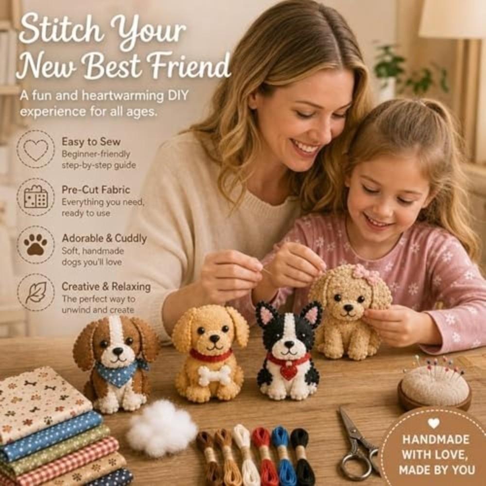Animales de Dibujos Animados Kit de Costura DIY Tela Pre-corte Manualidades de Costura Set de Coser Hecho a Mano Para Principiantes