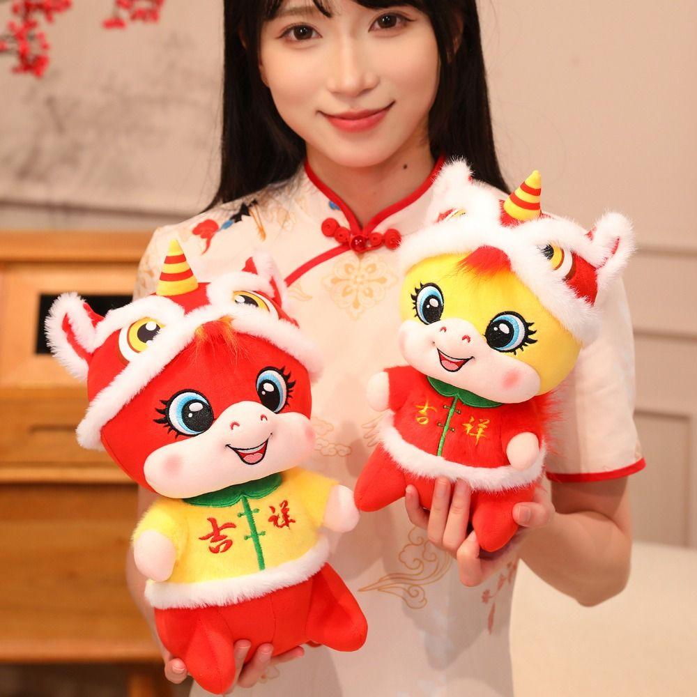 Chinese Style New Year Mascot Cute Lucky Pony Toy Traditional Horse Stuffed Doll  Home Decor