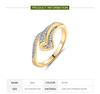 ZDADAN 925 Silver 18K Gold Zircon Rings For Women Fashion Jewelry