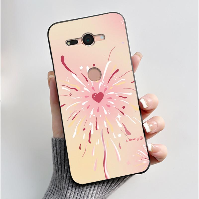 Per Sony Xperia XZ2 Compact H8324 H8314 Custodia Estetica Moda Gatto Carino Cartone Animato Antiurto Nero Silicone Morbido Sottile Cover Posteriore