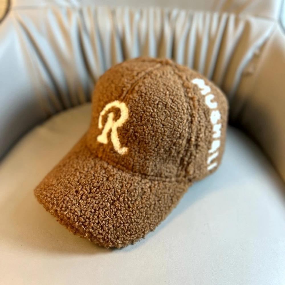 Thick Lamb Plush Cap Warm Rebound Cap High Quality Baseball Cap  Unisex