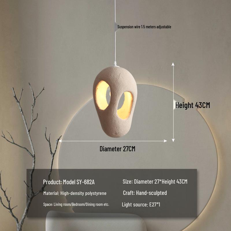 Wabi-Sabi Zen Pendant Light: Retro & Artistic Design for Restaurants, Living Rooms, and Bedrooms