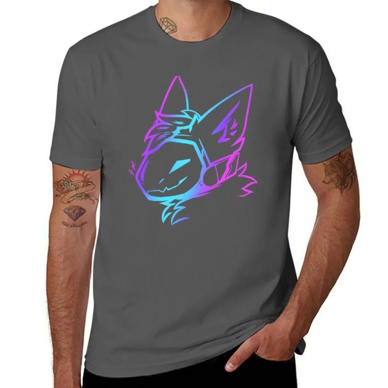 Groovy Protogen Bust Lineart T-Shirt Tees Graphic T Shirts Clothing for Men Shirt